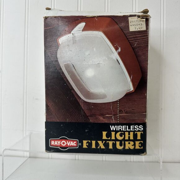 Ray-O-Vac Wireless Rust Orange Light Fixture Battery Powered #200 Vintage 1970s - Picture 1 of 10